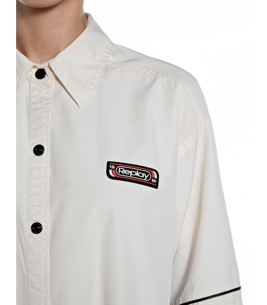 ストレッチツイルオーバーシャツ 詳細画像 ホワイト 4